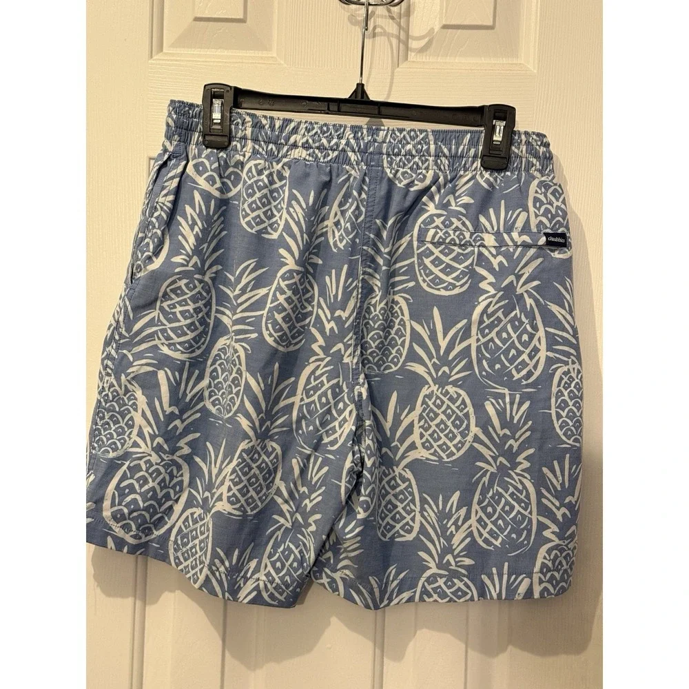 Chubbies Men Chino Shorts Pineapple Blue Drawstring Swim‎ Beach Resort Vacation